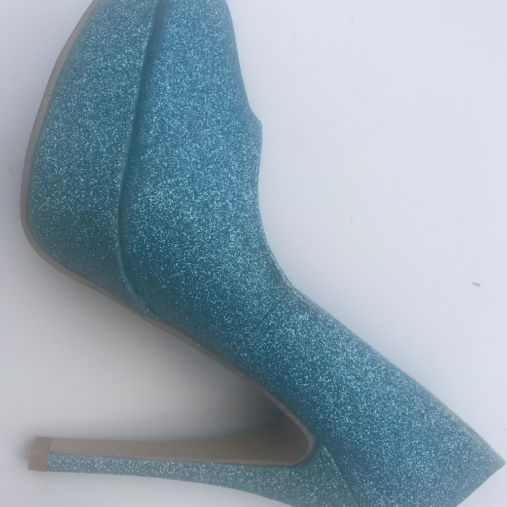 Slip on Glitter platform high heel